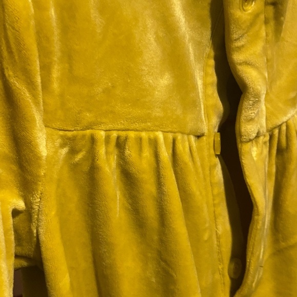 FUNDRAISER ITEM-𝅺Hanna Anderson Velvet dress girls size 5 chartruese - Picture 4 of 15